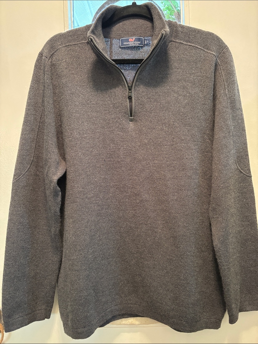 Vineyard Vines Men’s Charcoal Gray Quarter-Zip Sweater